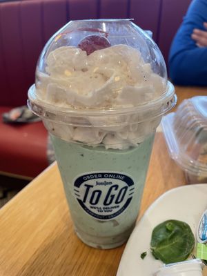 Grasshopper shake   at Silver Diner in Arlington