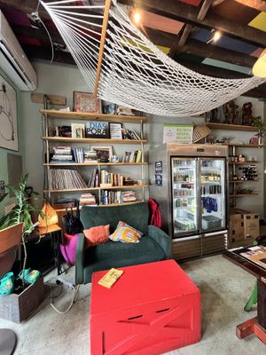 Vegan cafe & Juice bar & weed 😂, soft jaz music  at The Vital Shoppe, Vegan Cafe in Brooklyn