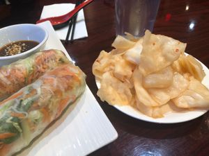Tofu fresh rolls and kimchi  at Asian Stars in Nepean