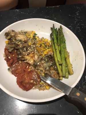 Hen of the woods piccata  at Silver Diner in Reston