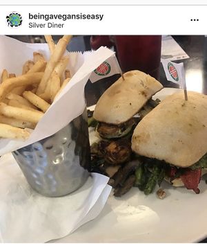 Roasted Veggie Ciabatta sandwich  at Silver Diner in Rockville