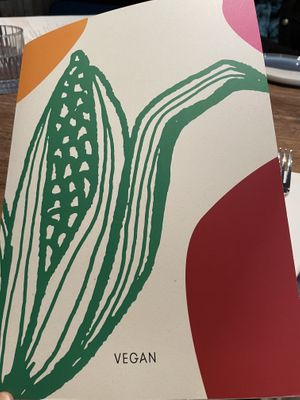 Front of the vegan menu  at Wahaca Paddington in London