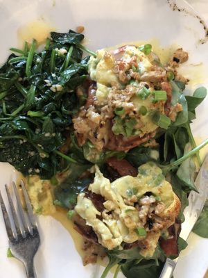 Just eggs with spinach  at Silver Diner in Waldorf