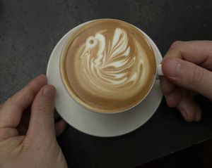 Hot Latte ❤️ #Specialtycoffee  at FinAqua's Cafe Hoi An Coffee & Healthy Food in Da Nang