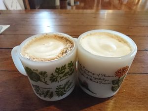 Latte at Vegetable Cafe Sorafune in Kamakura