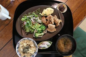 Karage Set Lunch at Vegetable Cafe Sorafune in Kamakura