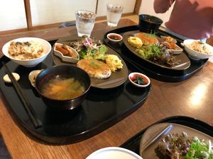 Tofu hamburg at Vegetable Cafe Sorafune in Kamakura