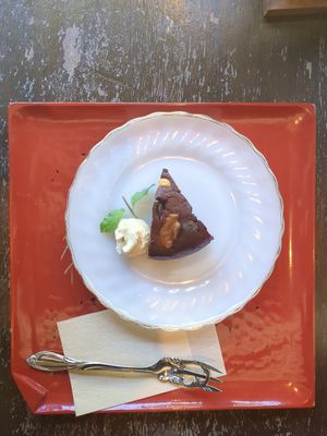 Chocolate cake at Vegetable Cafe Sorafune in Kamakura