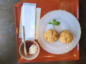 Brown rice scones at Vegetable Cafe Sorafune in Kamakura