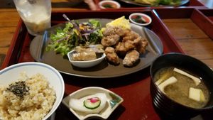 karaage set at Vegetable Cafe Sorafune in Kamakura