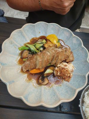 Vegan duck at An Restaurant in Karlsruhe