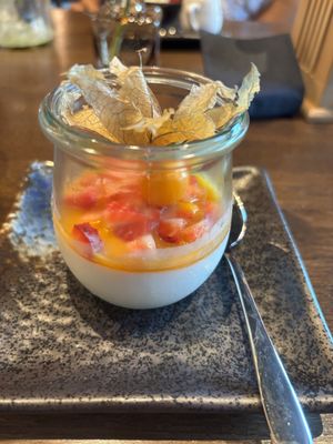 Coconut Panna Cotta  at An Restaurant in Karlsruhe