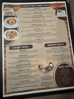 Menu  at Dosa Den in Brampton
