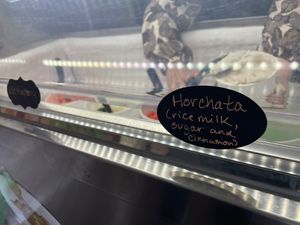 Mmmm horchata  at Mama Crino's Italian Ice in Brookings