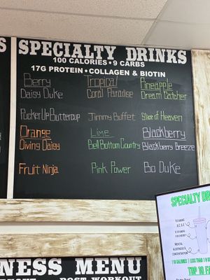 Menu   at South Nutrition in Mobile