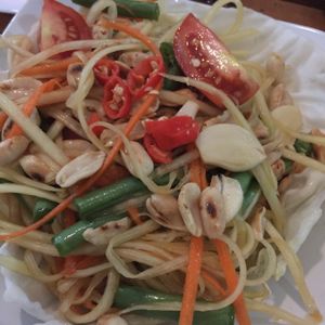 Papaya salad ❤️ at Banana Leaf Vegan Thai Fusion in Canggu