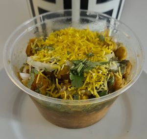 Samosa chole at Puranmal sweets and restaurant  in Dubai