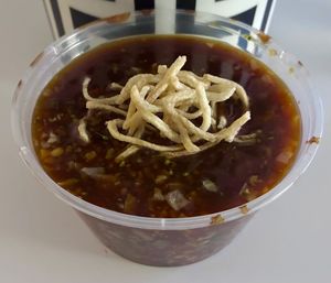 Manchow soup at Puranmal sweets and restaurant  in Dubai