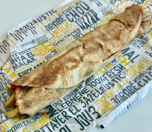 Large fries sandwich  at Malak Al Tawouk - Business Bay ملك الطاووق in Dubai