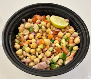 Chana chat at Namaste Vegan  in Dubai