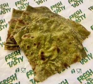 Spinach & Basin Paratha  at Namaste Vegan  in Dubai