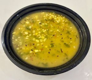 Veg Saffron Lentil Soup  at Namaste Vegan  in Dubai