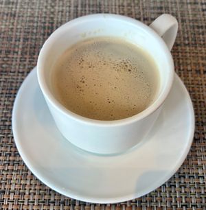 Soya latte at La Cruise Restaurant in Dubai
