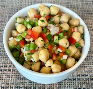 Chickpea salad  at La Cruise Restaurant in Dubai