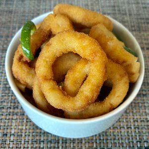 Onion rings  at La Cruise Restaurant in Dubai