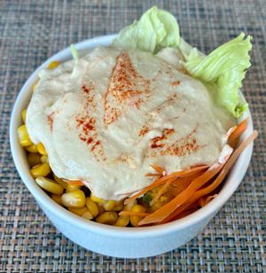 Hummus bowl at La Cruise Restaurant in Dubai