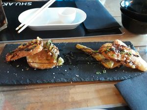 Vegetable tempura, part 2/4 of the set vegan menu (€20) at SHU AKA in Funchal