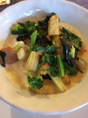 Seafood Curry -- a bit too strongly flavoured, in my opinion, but certainly not bad! at May Kaidee Chiang Mai in Chiang Mai