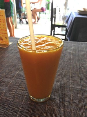 Mango juice @ May Kaidee, Chiang Mai at May Kaidee Chiang Mai in Chiang Mai
