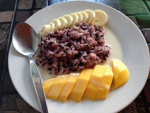 Mango & Banana Sticky Rice @ May Kaidee, Chiang Mai at May Kaidee Chiang Mai in Chiang Mai
