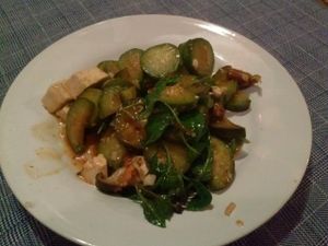 eggplant shiitake dish at May Kaidee Chiang Mai in Chiang Mai