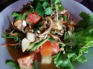banana flower salad  at May Kaidee Chiang Mai in Chiang Mai