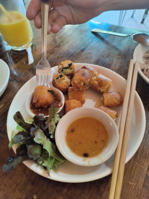 Fried spring rollls at May Kaidee Chiang Mai in Chiang Mai