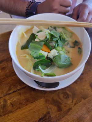 Tom Yam soup at May Kaidee Chiang Mai in Chiang Mai
