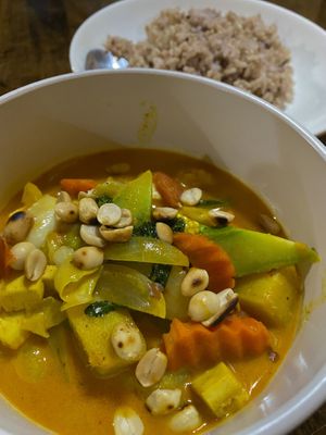 Massaman curry + rice   at May Kaidee Chiang Mai in Chiang Mai
