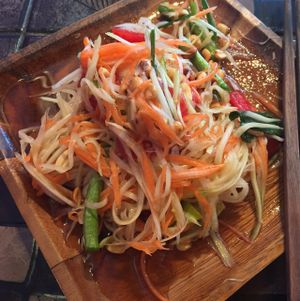 February 2017 Som Tam salad at May Kaidee Chiang Mai in Chiang Mai