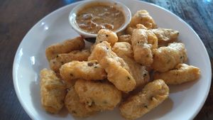 Deep Fried Batter, with a suggestion of Tofu at May Kaidee Chiang Mai in Chiang Mai