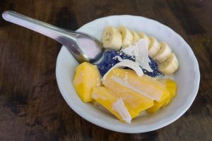 Mango sticky rice at May Kaidee Chiang Mai in Chiang Mai