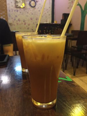 Thai iced tea  at May Kaidee Chiang Mai in Chiang Mai