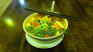 Tom yum soup at May Kaidee Chiang Mai in Chiang Mai