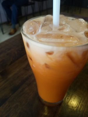 Thai iced tea at May Kaidee Chiang Mai in Chiang Mai