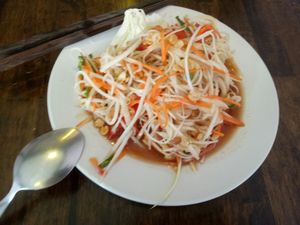 Papaya salad at May Kaidee Chiang Mai in Chiang Mai
