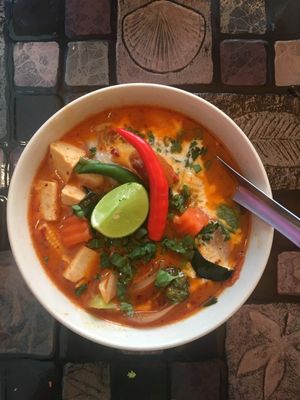 Tom Yam Soup, so delicious! at May Kaidee Chiang Mai in Chiang Mai