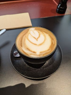 Almond latte at Smith & Deli CBD in Melbourne