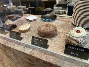 The selection of sweet treats   at Smith & Deli CBD in Melbourne