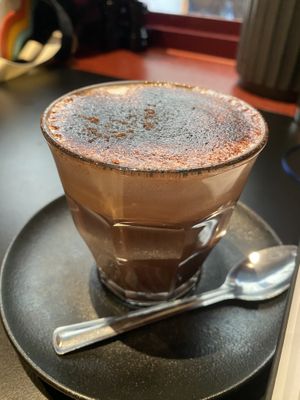 Soy Milk Hot chocolate $6- beautiful silky foam and a rich chocolate flavour that wasn’t too sweet. Glasses aren’t comforting though- all hot chocolates should come in a cosy m at Smith & Deli CBD in Melbourne